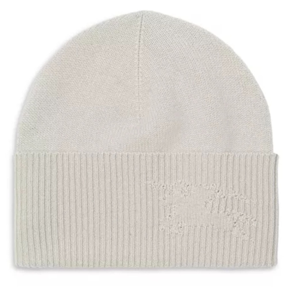 100% Cashmere NWT Burberry Beanie -Grey - Picture 2 of 7